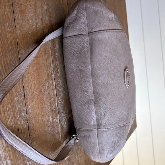 Coach Pebbled Leather Shoulder Bag in Light Beige - Picture 3 of 5
